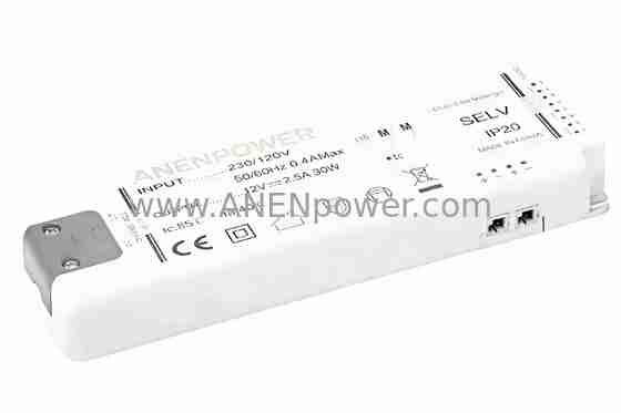 CHINA El conductor de fuente de alimentación LED ultra delgado de 75W Max 12V/24V IP20 para iluminación de gabinetes y pantallas de venta al por menor proveedor