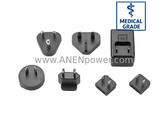 CHINA Adaptador médico de CA/CC de 6W, enchufe intercambiable, IEC60601 2×MOPP, 5V 1.2A / 12V 0.5A Baja fuga proveedor