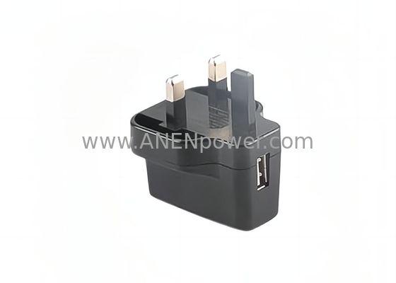 Adaptador de fuente de alimentación con enchufe británico de 6W con certificación UKCA - 5V 1000mA (1A) Cargador AC DC (100-240V 50/60Hz, 3 pines) proveedor