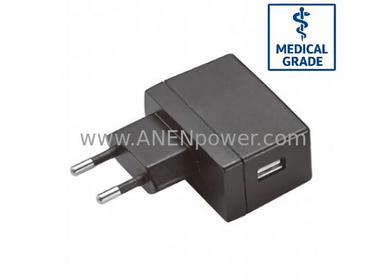 Adaptador de corriente médico de 12W 5V2.4A / 24V0.5A Certificado IEC60601 Baja corriente de fuga proveedor