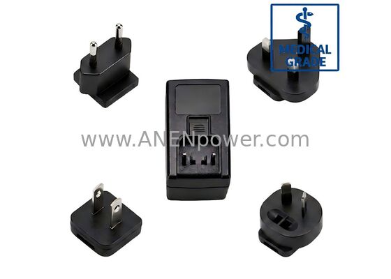 Fuente de alimentación AC/DC médica aislada de 36 W, 2×MOPP y enchufe intercambiable, 12V 3A / 24V 1.5A proveedor